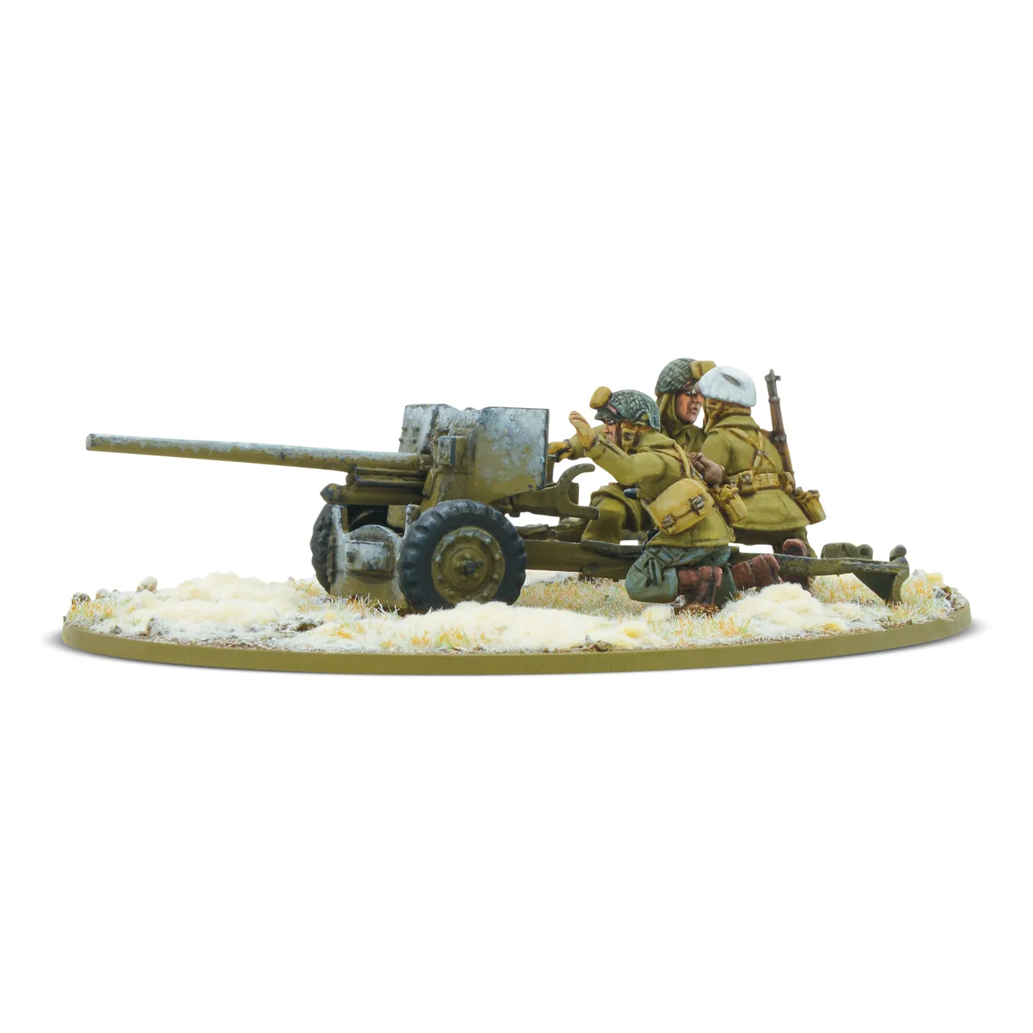 Bolt Action US Airborne Winter 57mm canon figurines hiver