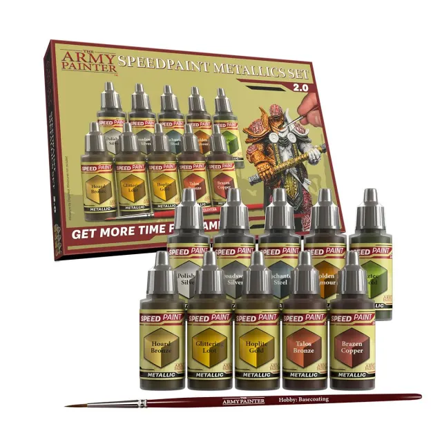 Army Painter Speedpaint 2.0 Metallics set 10 peintures + pinceau