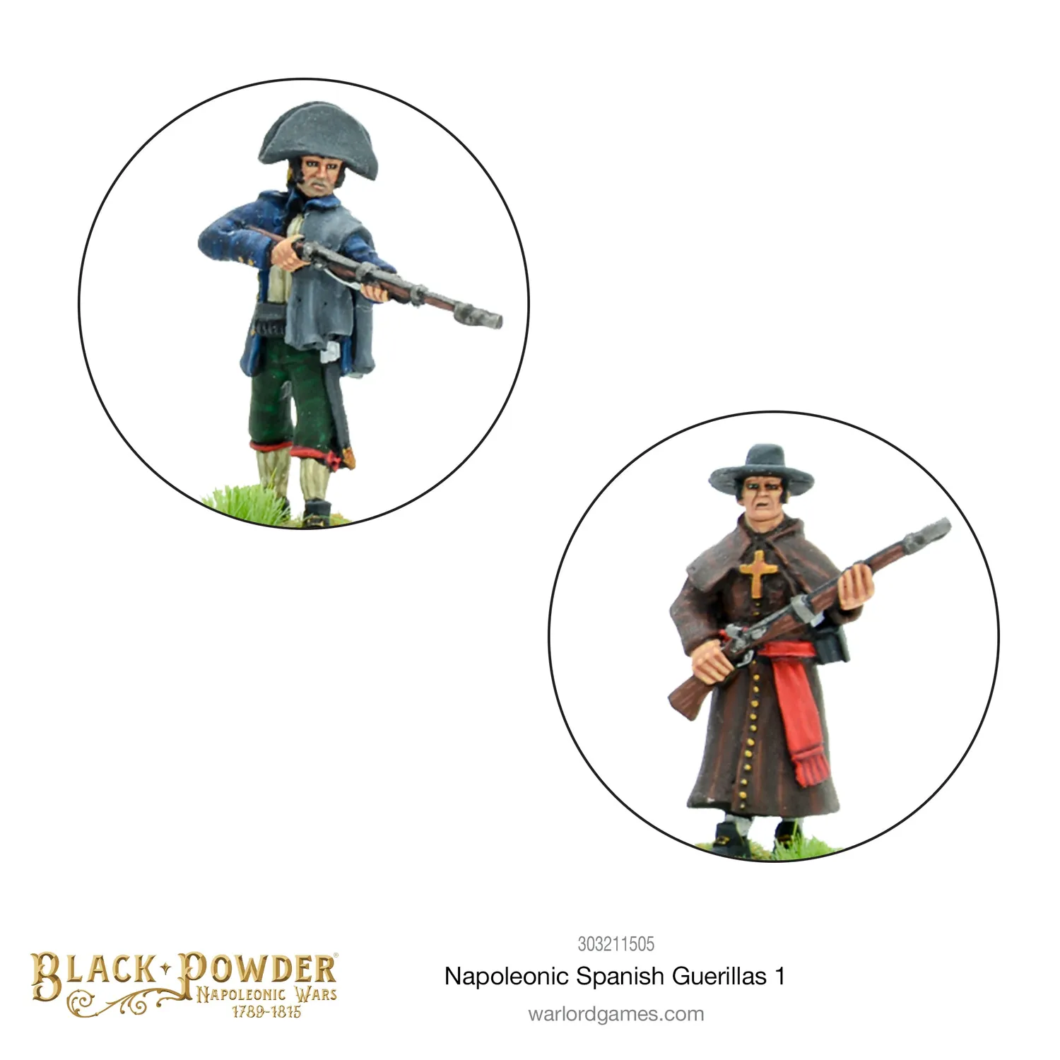 Bolt Action Black Powder Spanish Guerillas 1 figurines métal x6