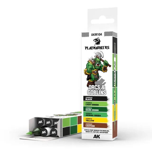 Des Tranchées Playmarkers Orcs et Gobelins feutres acryliques x6