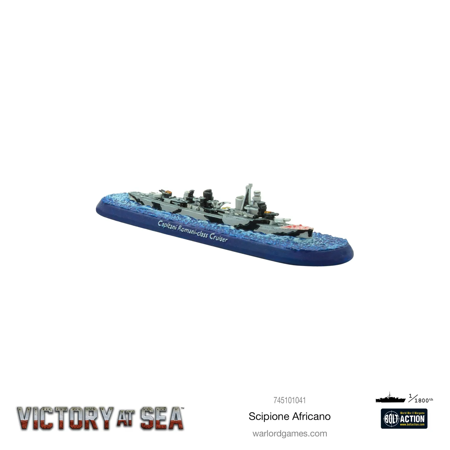 Bolt Action Victory at Sea Scipione Africano navire résine métal