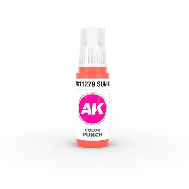 AK Interactive 3Gen Acrylic COLOR PUNCH Sun Red peinture acrylique 17 ml