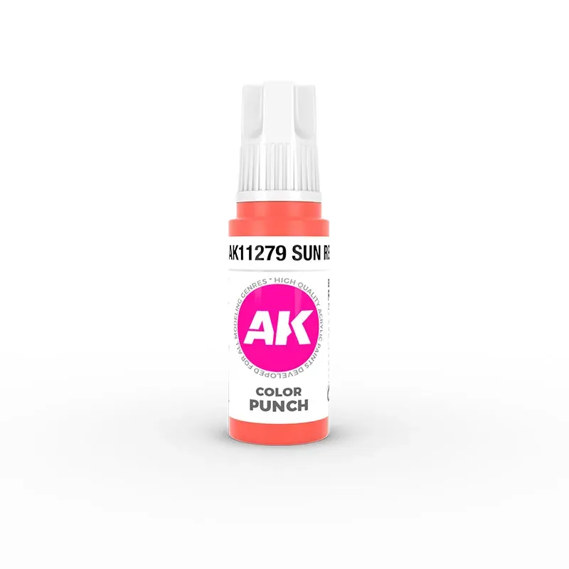 AK Interactive 3Gen Acrylic COLOR PUNCH Sun Red peinture acrylique 17 ml