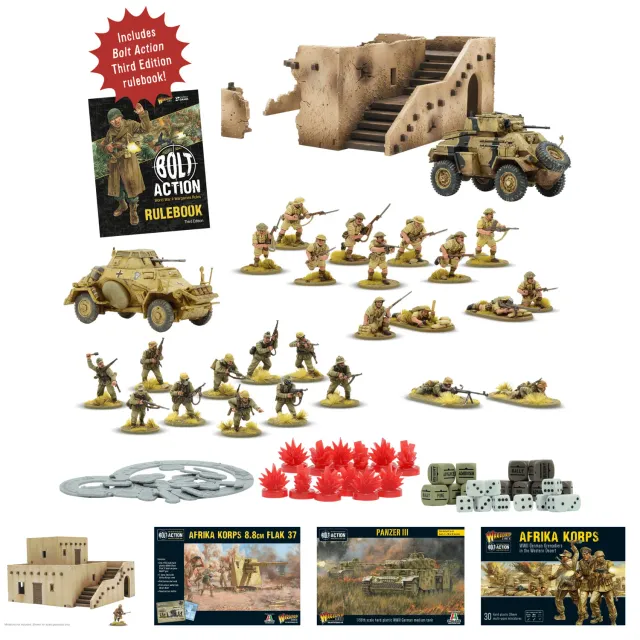 Bolt Action Gentleman's War coffret Desert Fox bundle