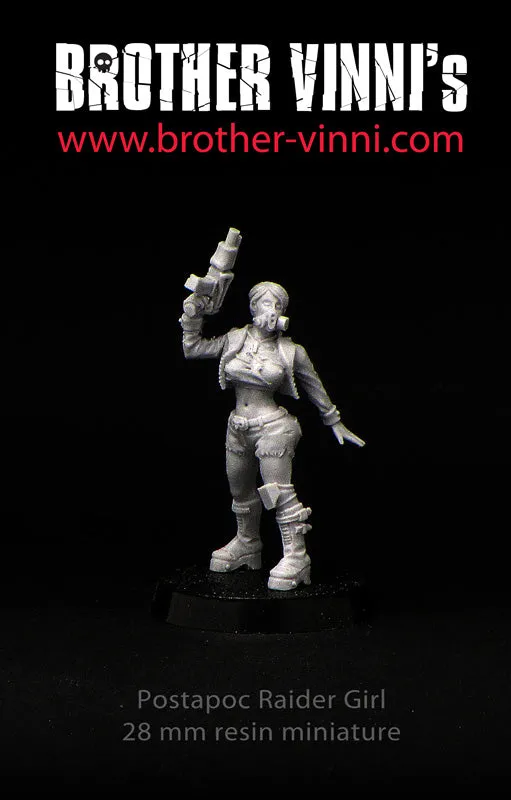 BROTHER VINNI Raider Girl Post Apocalypse figurine 28 mm résine