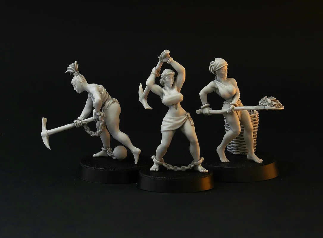 Brother Vinni Working Slave Girls figurine résine 28mm lot 3
