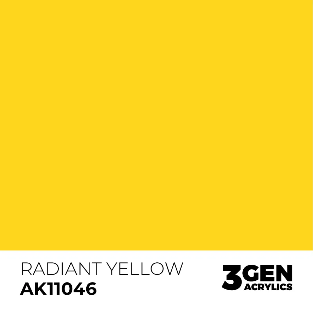 AK Interactive 3Gen Acrylic Radiant Yellow peinture acrylique 17 ml couverture
