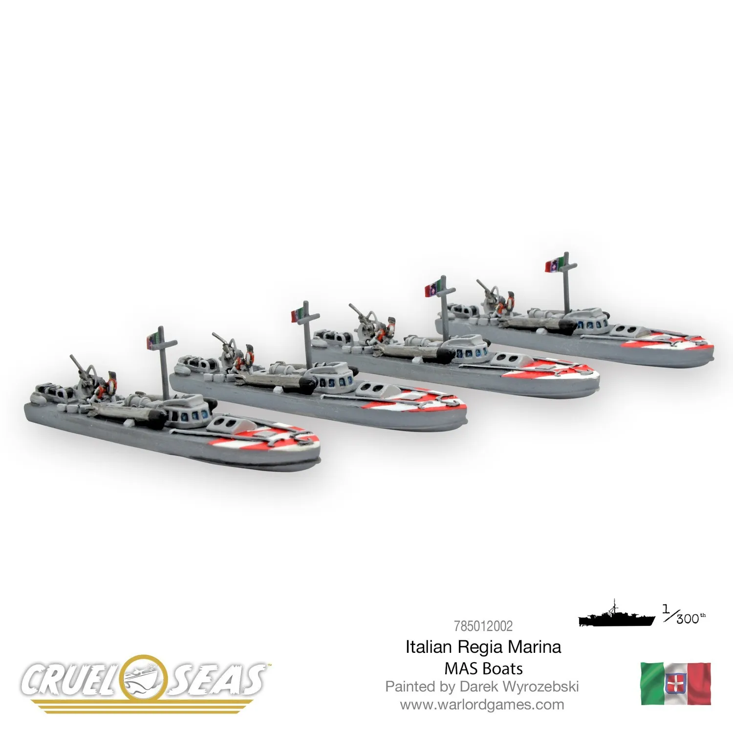Warlord Games Cruel Seas Italian MAS boats vedettes 2 pièces