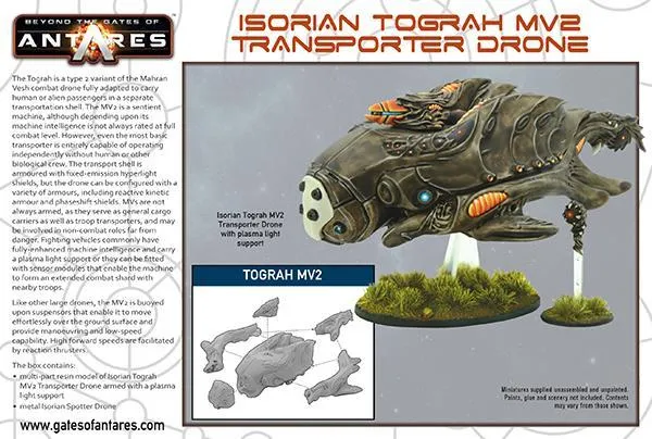 Warlord Games Isorian Tograh MV2 drone transport résine