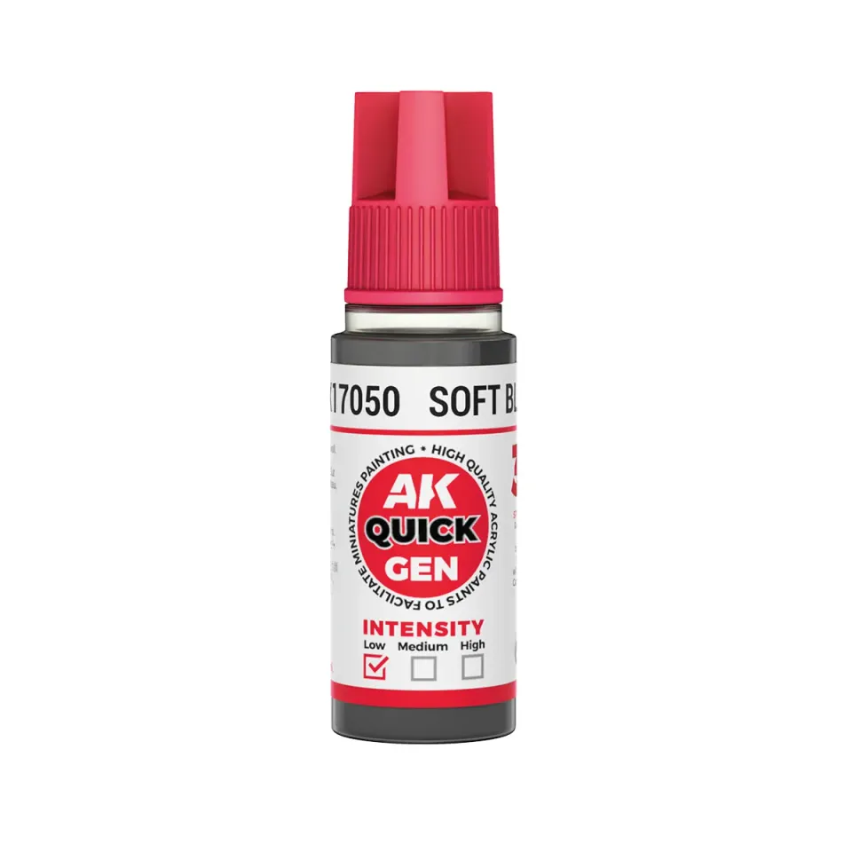 AK Interactive QuickGen Soft Black peinture contraste 18 ml noir doux
