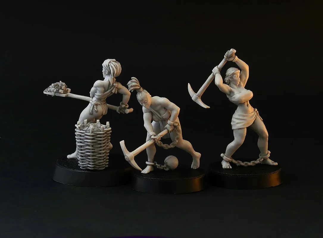 Brother Vinni Working Slave Girls figurine résine 28mm lot 3