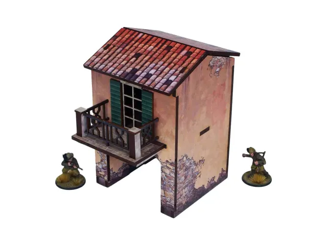 Bolt Action WW2 Italy Gate Balcony (1) bâtiment prépeint 28 mm