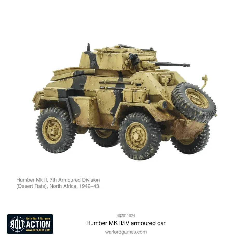 Bolt Action Humber MK II/IV voiture blindée plastique britannique