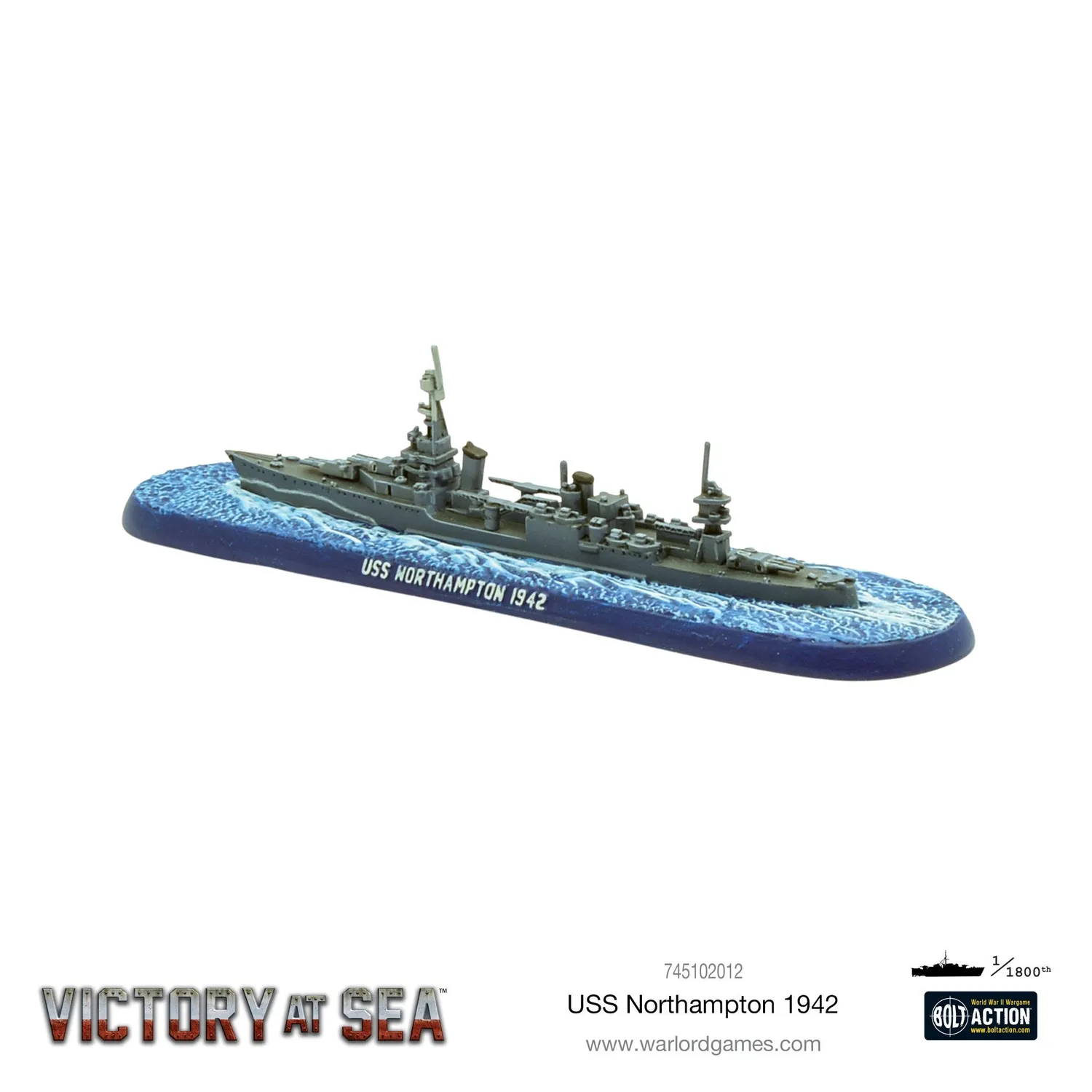 Warlord Games Victory at Sea USS Northampton 1942 croiseur