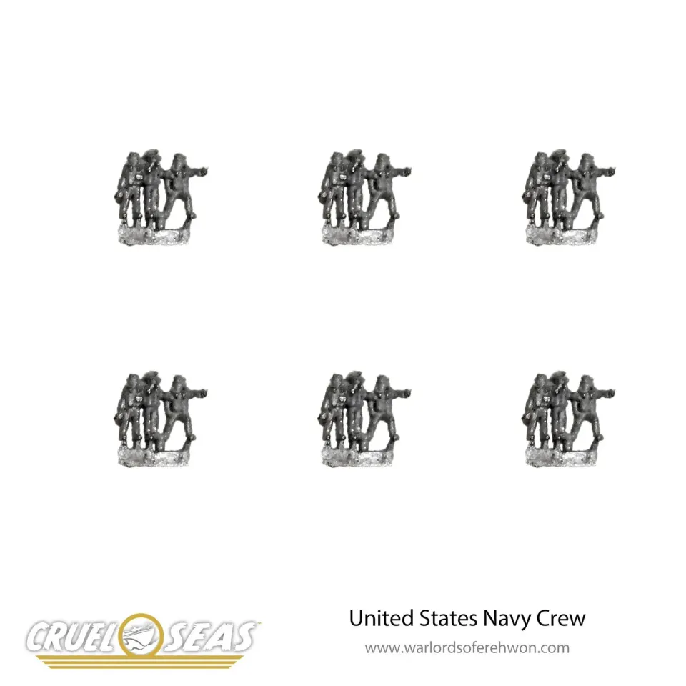 Bolt Action Cruel Seas United States Navy Crew figurines métal