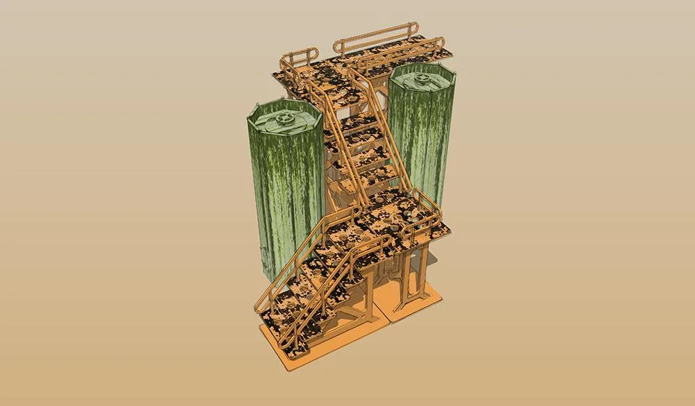 Sarissa Silo Gantry décor MDF Mega-City industriel
