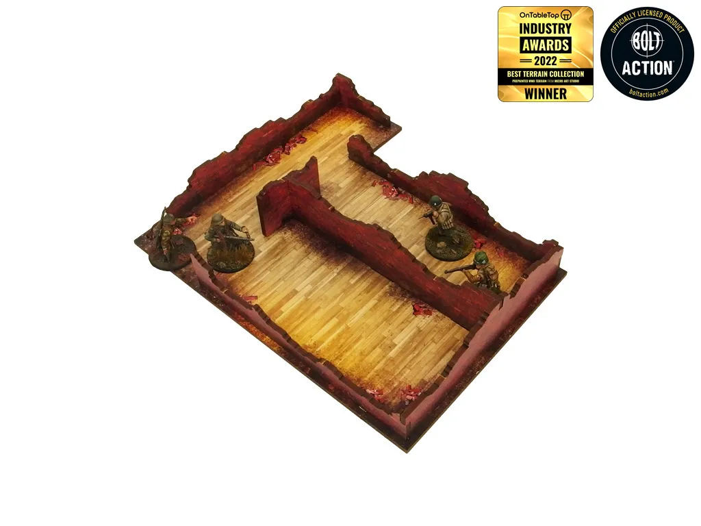 Des Tranchées aux Barricades Maison de ville défraîchie décor 28mm prépeint