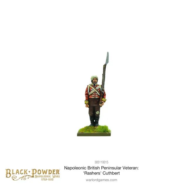 Bolt Action Black Powder Napoleonic British Peninsular Veteran Rashers Cuthbert figurine