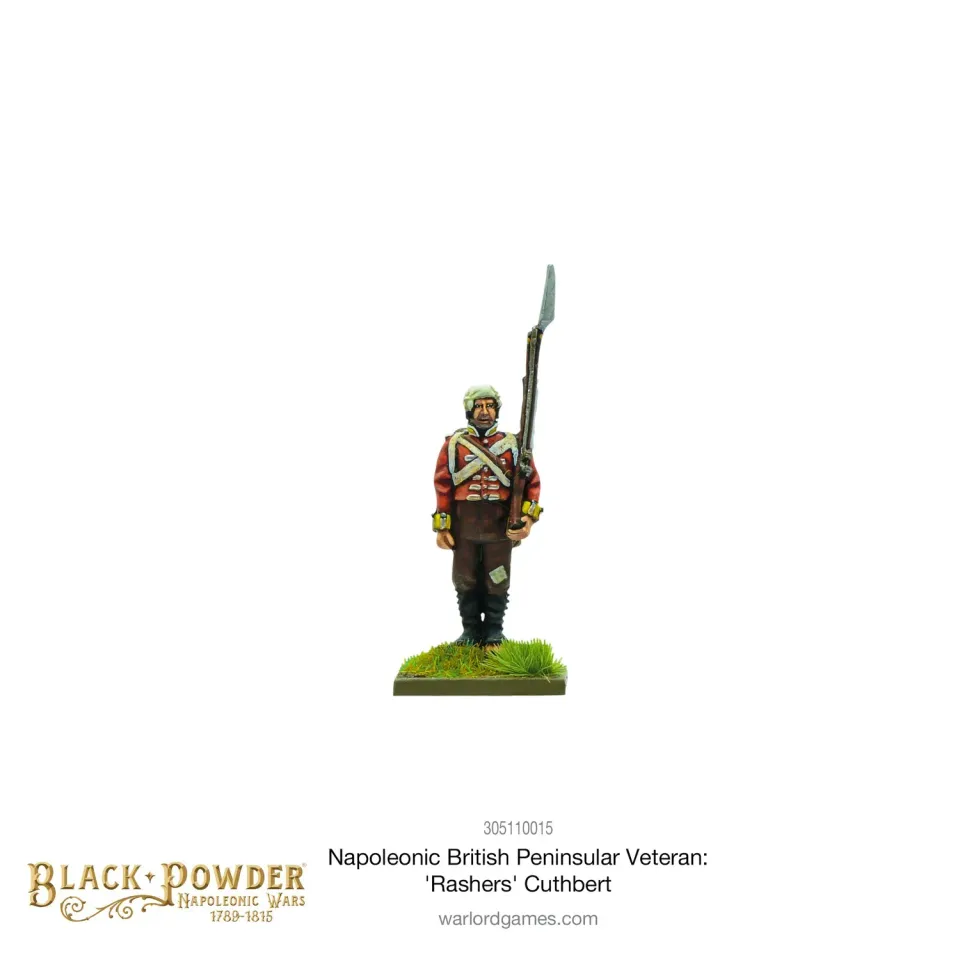 Bolt Action Black Powder Napoleonic British Peninsular Veteran Rashers Cuthbert figurine