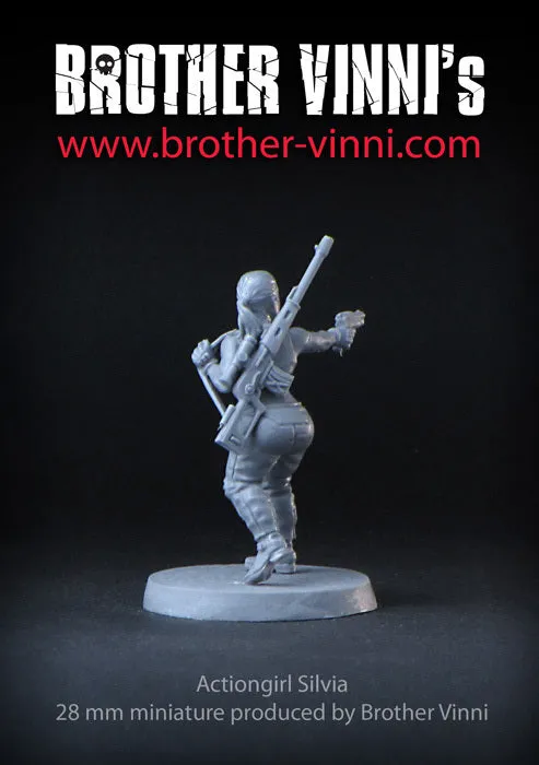 Brother Vinni Silvia figurine résine 28 mm soldat femme