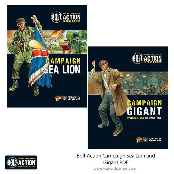 Bolt Action Sea Lion and Gigant bundle PDF campagne 2 livres