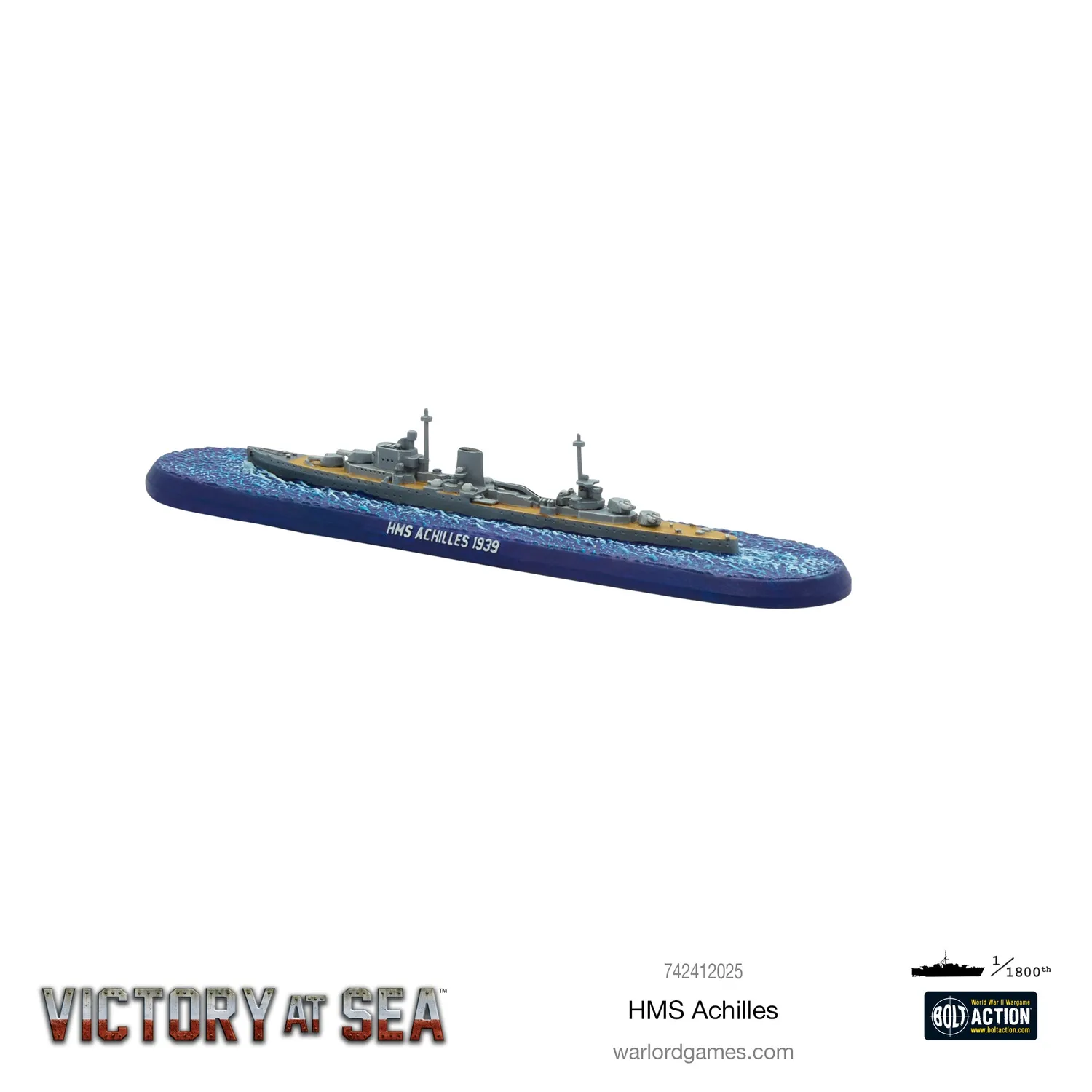Bolt Action Victory at Sea HMS Achilles maquette navire résine