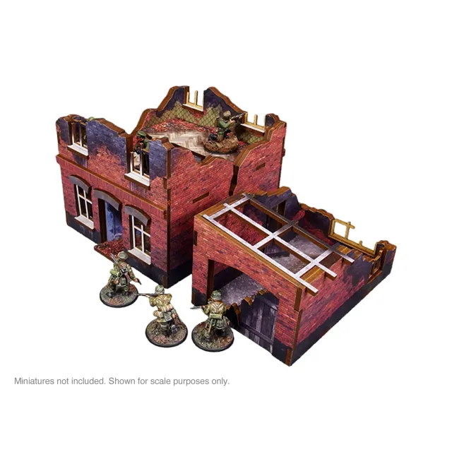 Bolt Action WW2 Ostfront Stalingrad Small House with garage décor prépeint HDF