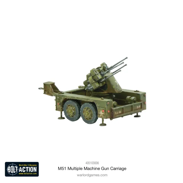 Bolt Action M51 Multiple Machine Gun Carriage miniature canon US