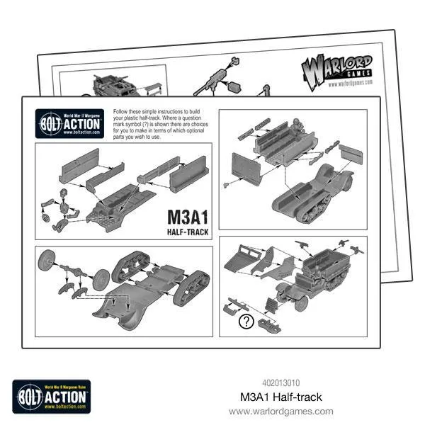 Bolt Action M3A1 Half-track maquette plastique US