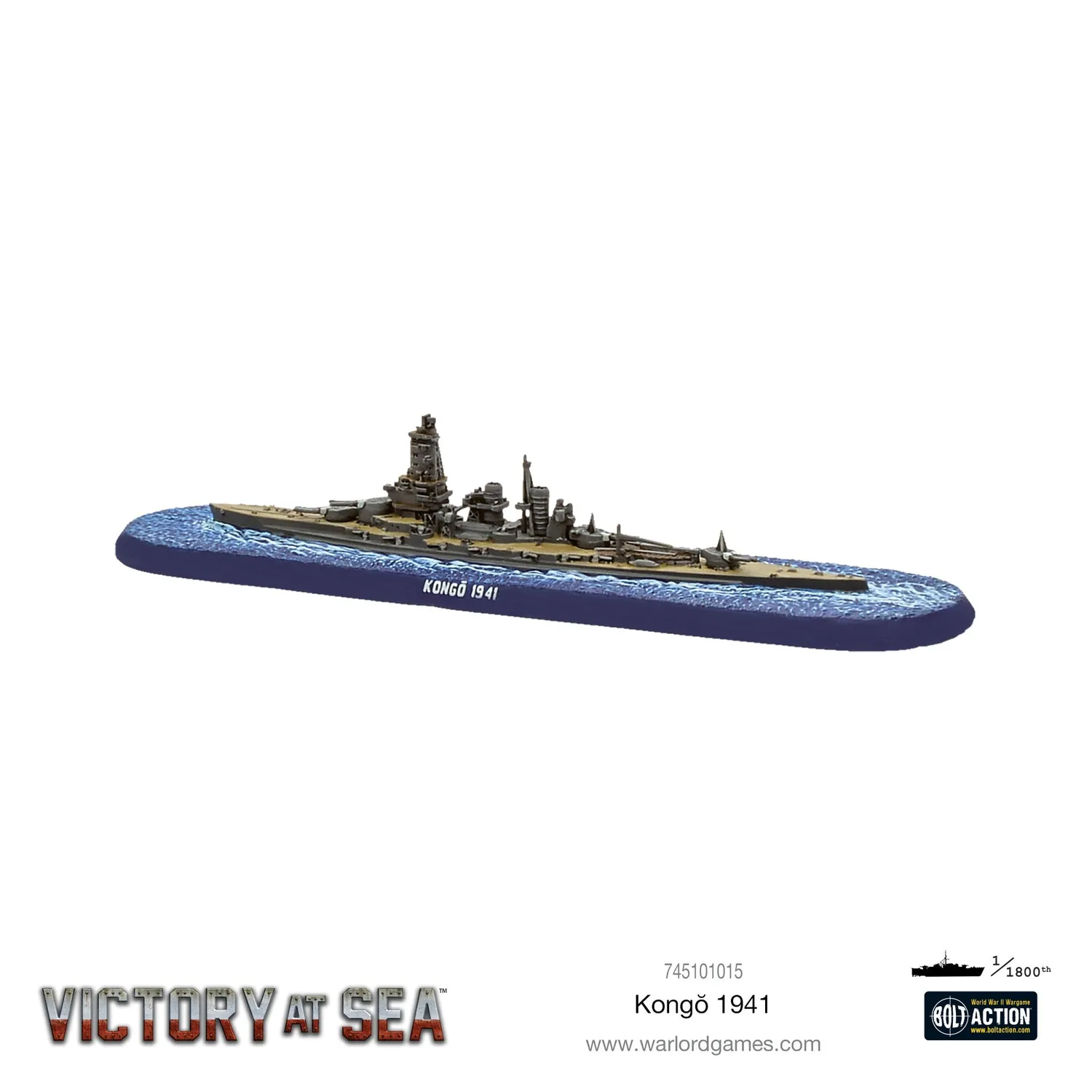 Bolt Action Victory at Sea Kongo cuirassé japonais métal résine