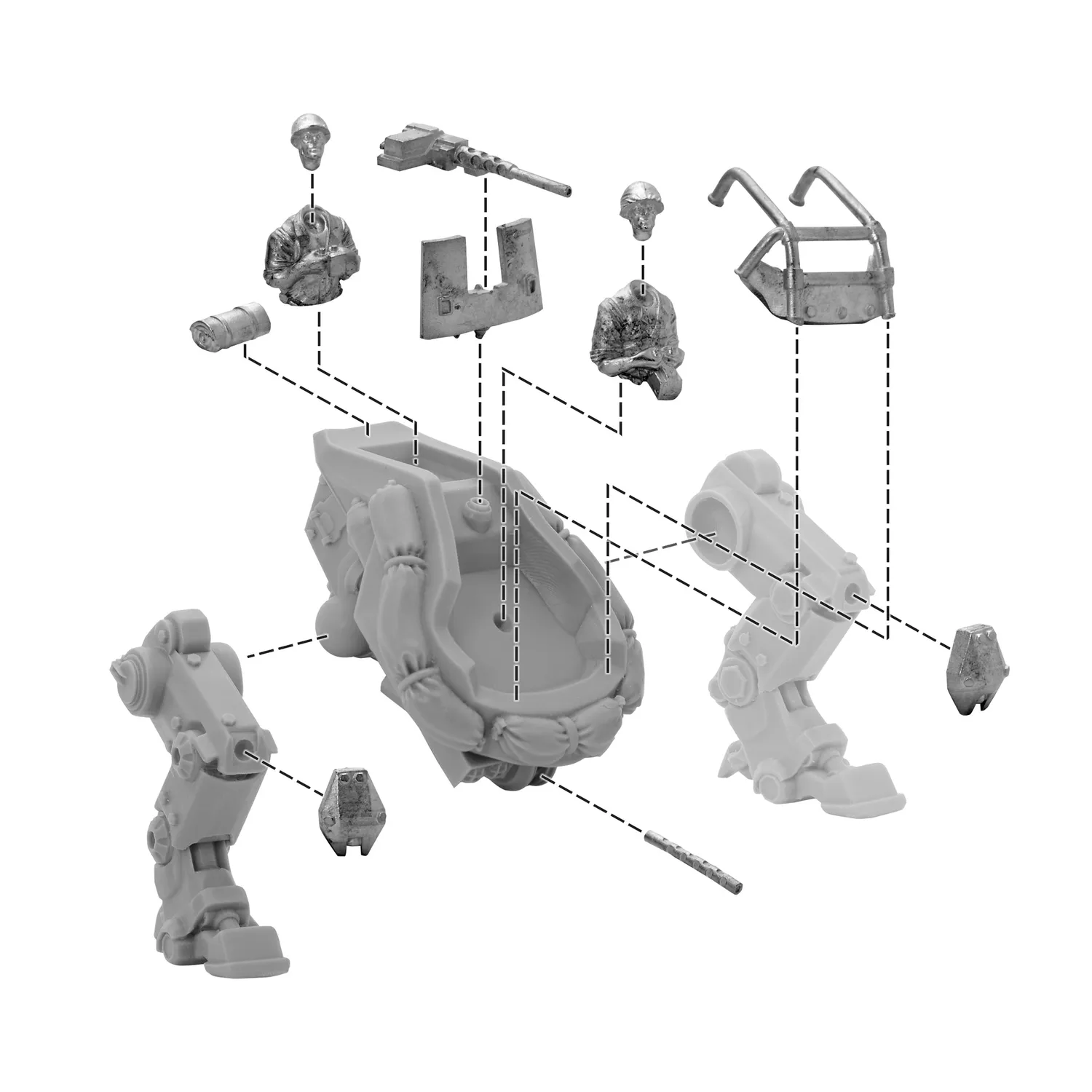 Bolt Action Konflikt '47 M3A2 Pondskater Scout Walker figurine rapide