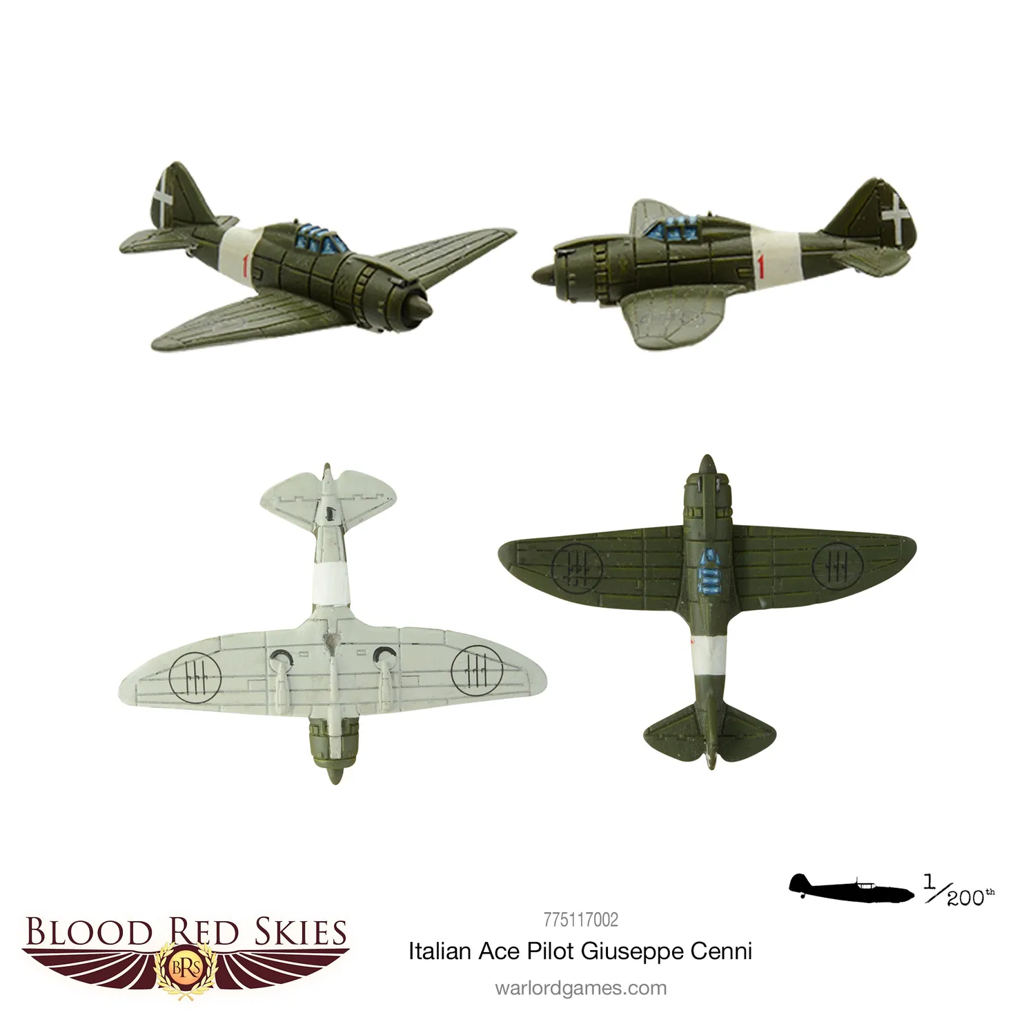 Blood Red Skies Giuseppe Cenni avion Re.2002 résine