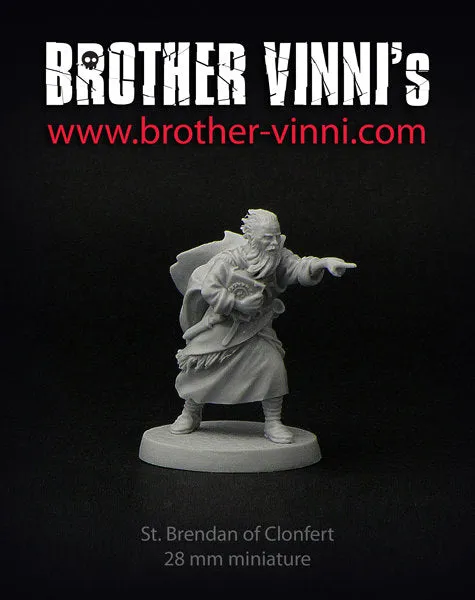 Brother Vinni Saint Brendan figurine résine 28mm SAGA