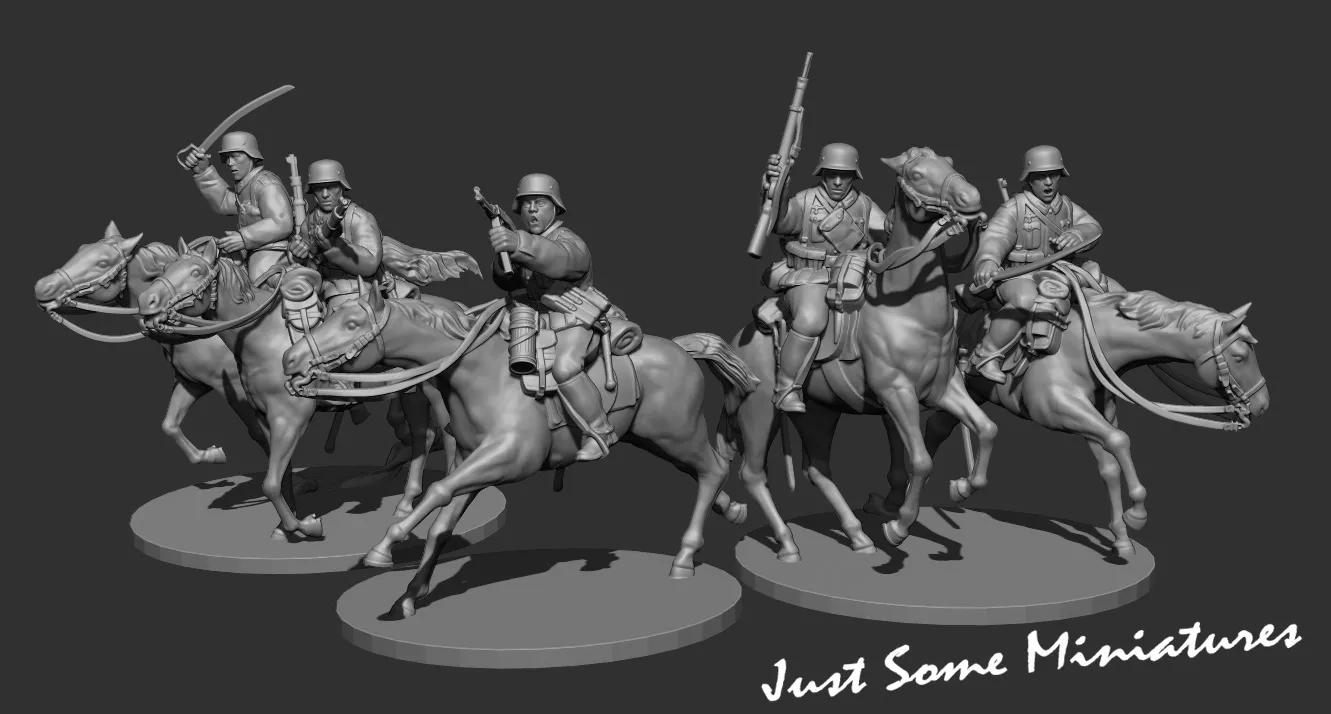 Des Tranchées aux Barricades Cavaliers allemands début de guerre figurines résine
