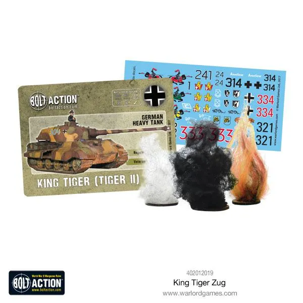 Warlord Games Bolt Action King Tiger Zug chars x3 plastique