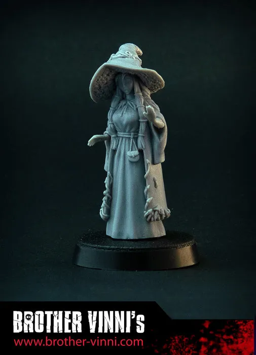 Brother Vinni Witch of Mushrooms figurine en résine 28mm sorcière