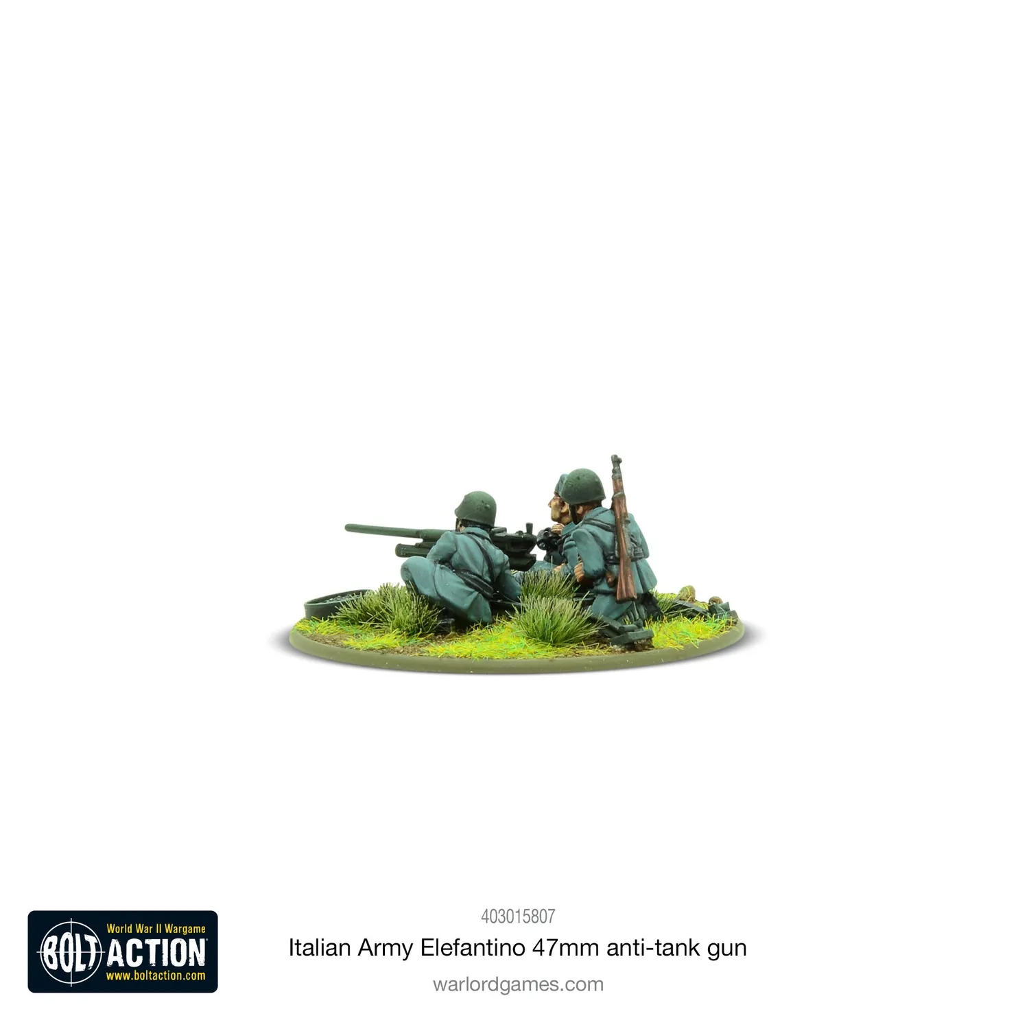 Bolt Action Italian Army Elefantino 47mm anti-tank gun canon antichar métal