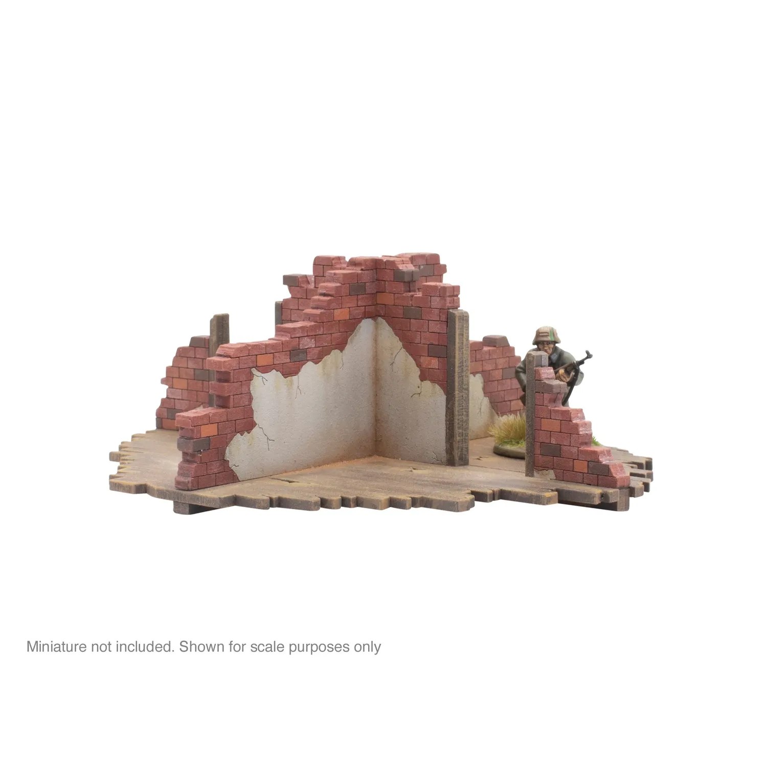 Bolt Action City in Ruins Single Storey Internal Ruins (2) terrain MDF urbain