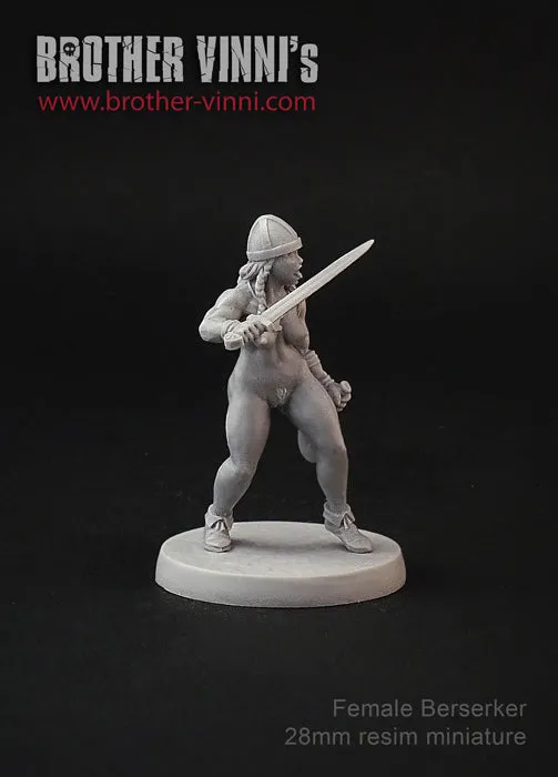 Brother Vinni Female Berserker figurine résine 28mm SAGA