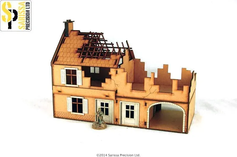 Bolt Action Large Farmhouse Destroyed décor MDF ruiné