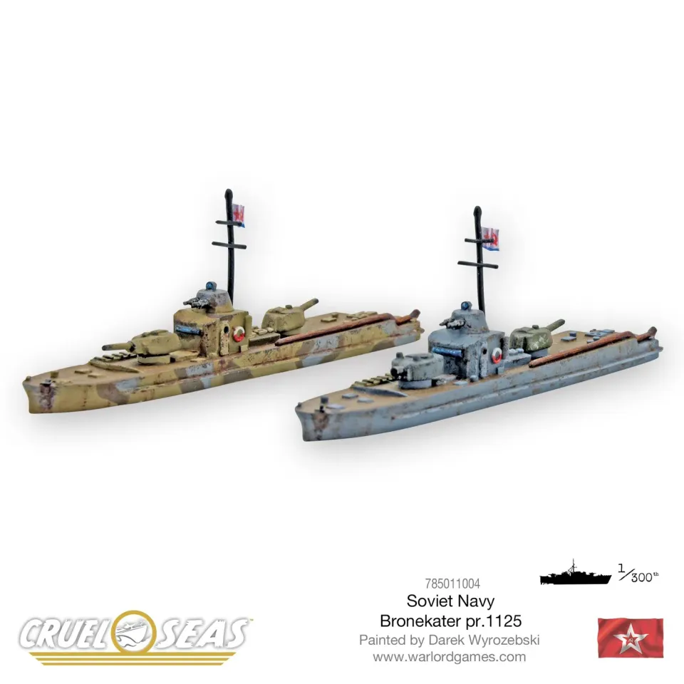 Bolt Action Soviet Bronekater pr.1125 navire métal Cruel Seas