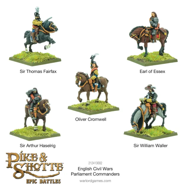 Pike & Shotte Epic Battles Parliament Commanders figurines résine