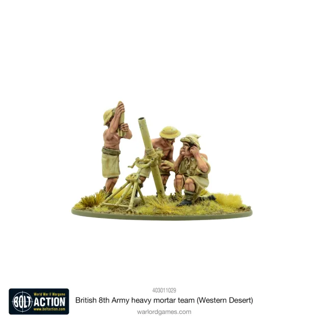Warlord Games Bolt Action 8th Army mortier lourd figurines métal