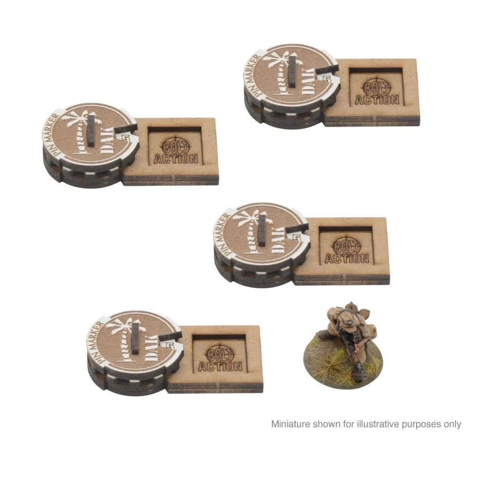 Bolt Action Pin Markers Afrika Korps marqueurs MDF