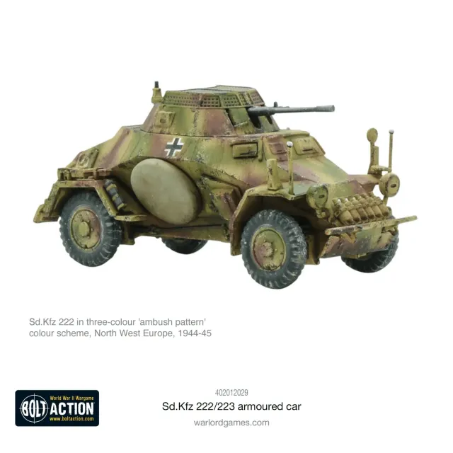 Bolt Action Sd.Kfz 222/223 voiture blindée plastique