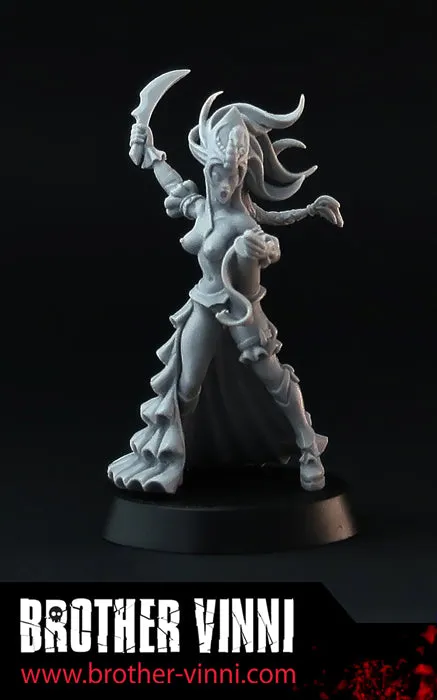Brother Vinni Dark Elf Sorceress figurine résine 32mm