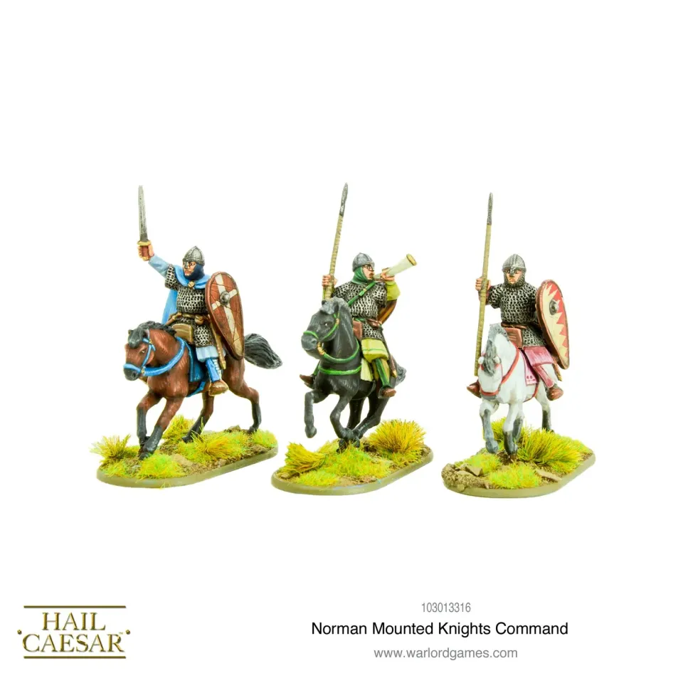 Bolt Action Hail Caesar Norman Mounted Knights Command figurines métal