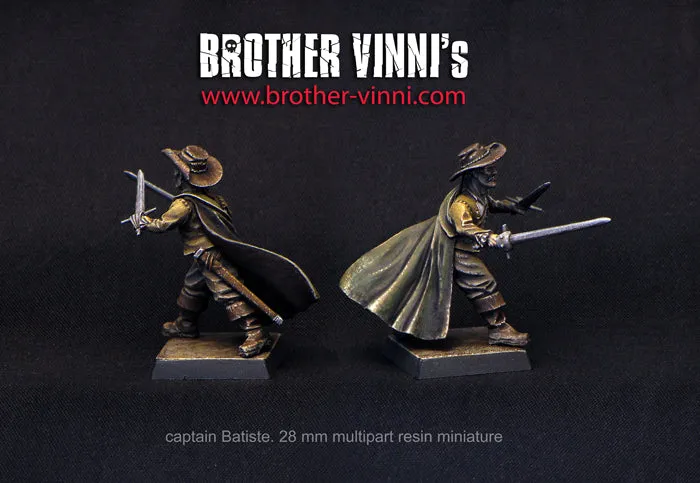 Brother Vinni Captain Batiste figurine résine 28 mm
