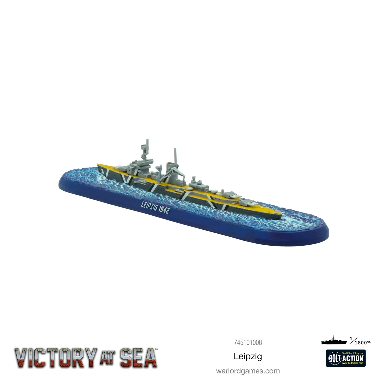Victory at Sea Leipzig croiseur léger résine métal