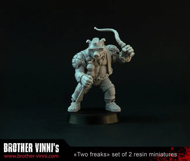 Brother Vinni Two Freaks figurine résine 28mm monstres x2